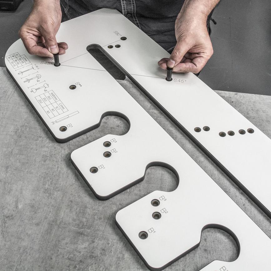 Trend 950mm Worktop Jig in use