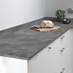 Oxidised Metal Marble Worktop and Upstand