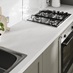 Arctic Stone Bullnose Worktop with Stainless Steel 4 Burner Gas Hob