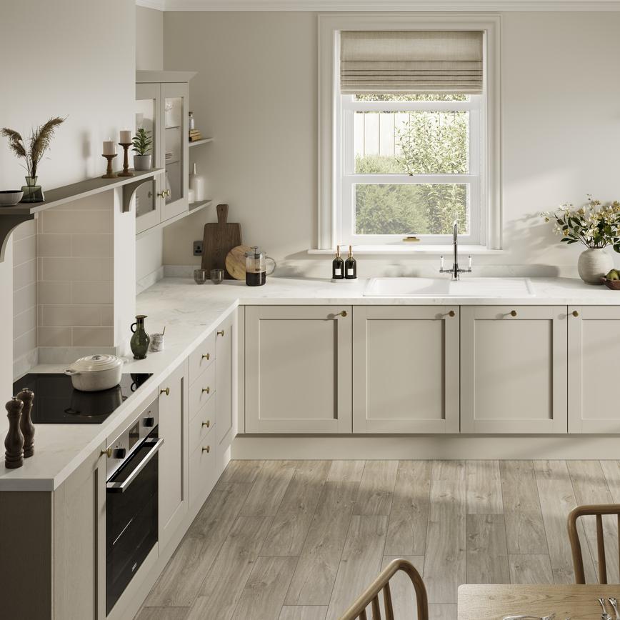 Howdens 3m x 38mm Square Edge Nimbus Marble Laminate Worktop