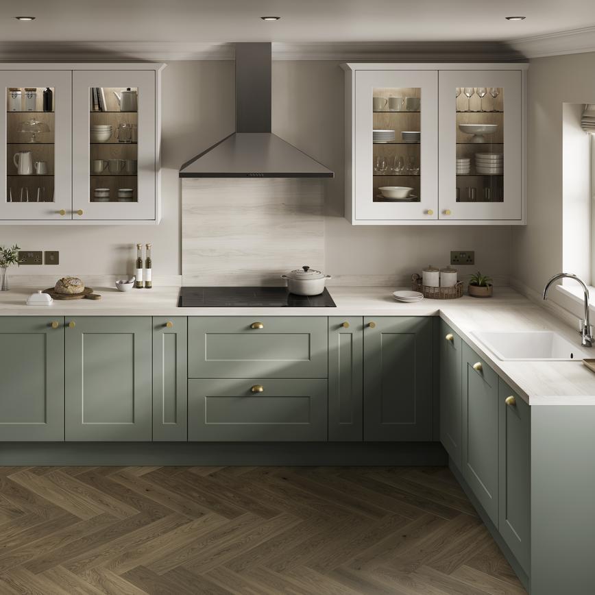 Howdens 3m x 38mm Square Edge Washed Oak Laminate Worktop