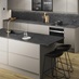 Howdens 3m x 12mm Square Edge Sandstone Compact LamInate Worktop In clerkenwell Metallic Titanum