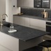 Howdens 3m x 12mm Square Edge Sandstone Compact LamInate Worktop In clerkenwell Metallic Titanum