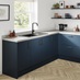 Howdens 3m x 38mm Square Edge Light Stone Effect Laminate Worktop I Howdens Kitchen Greenwich Marine Blue