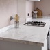 Allendale white hob worktop detail