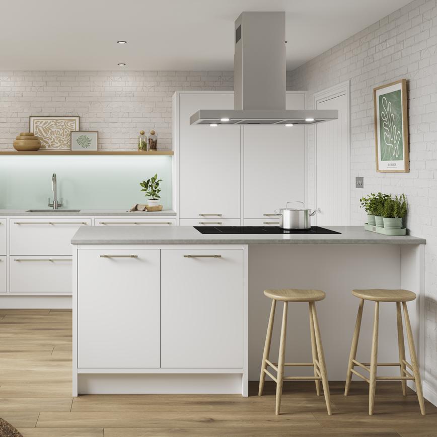 Poble Nou Quartz 30mm Worktop Set Shot