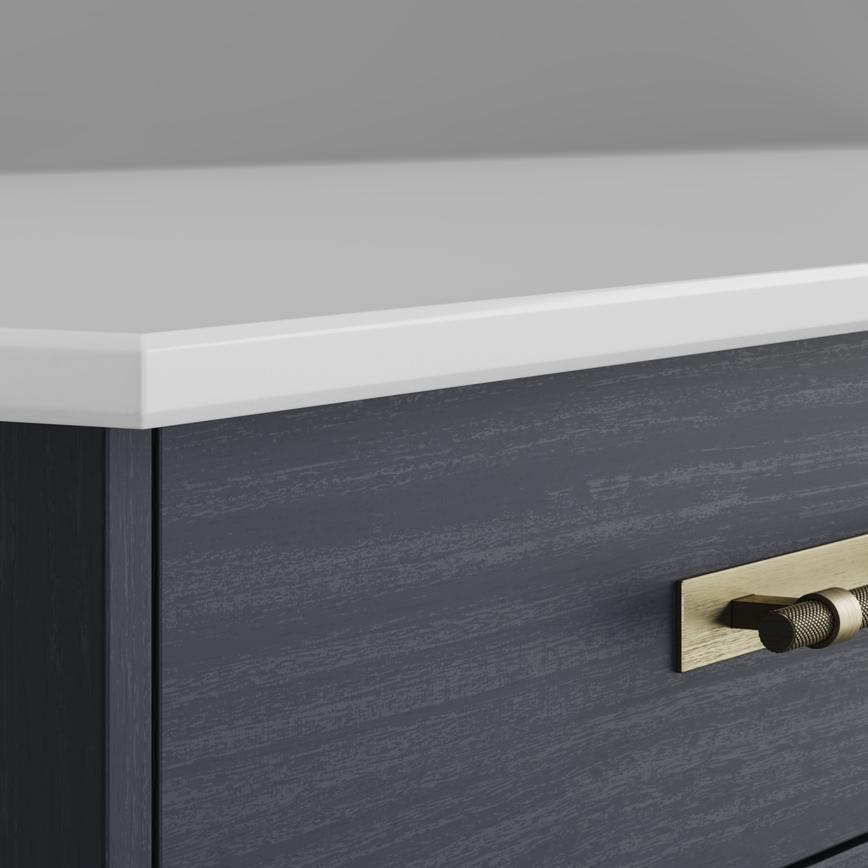 Iconic White Quartz 20mm Double Bevel Worktop