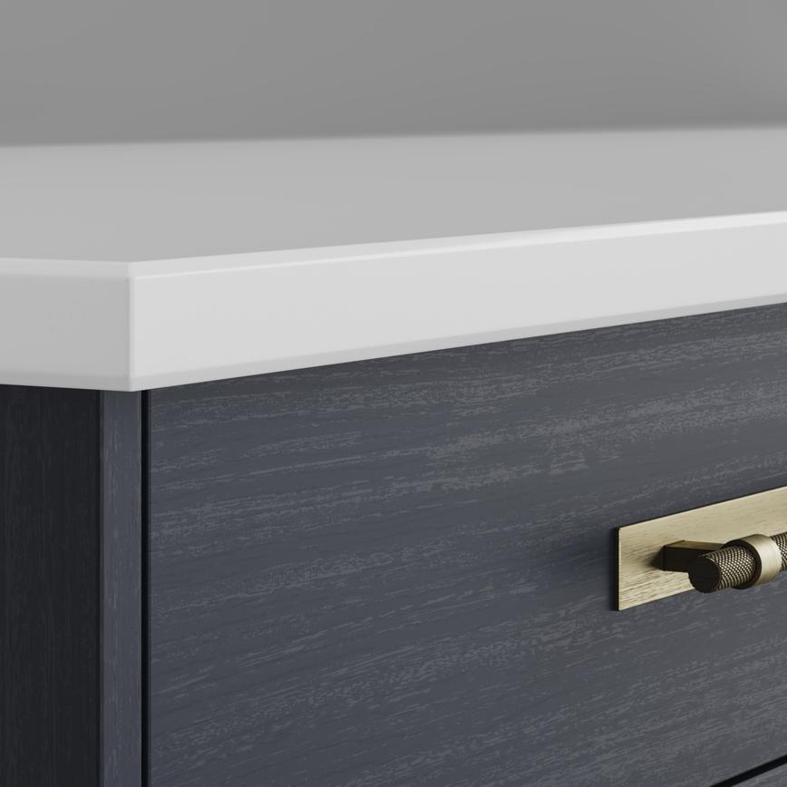 Iconic White Quartz 30mm Double Bevel Worktop