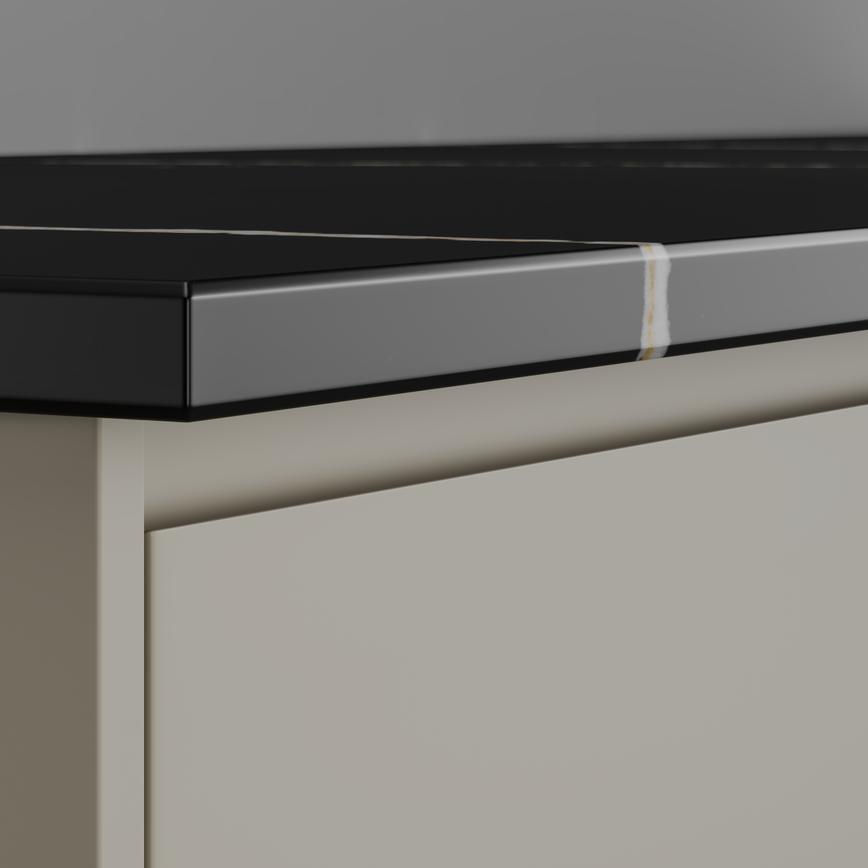 Eternal Noir Quartz 30mm Double Bevel Worktop