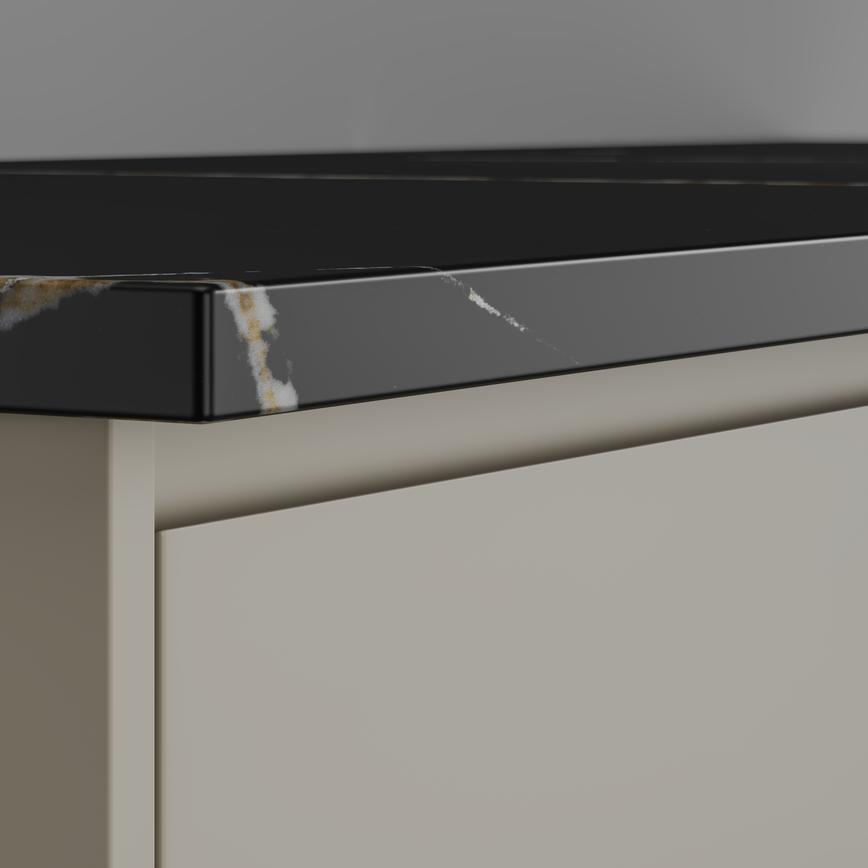 Eternal Noir Quartz 30mm Double Pencil Worktop