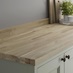 2.4m x 40mm Unfinished Oak Solid Wood Breakfast Bar Angle View