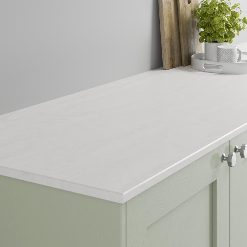 Marmo Bianco Acrylic 20mm Worktop