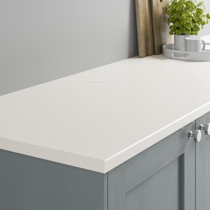 White Carrara Acrylic 30mm