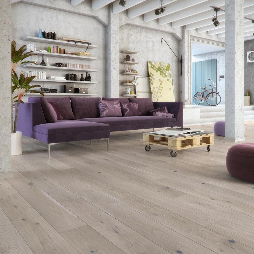 Howdens Light Grey Oak Engineered Flooring 2.77m² Pack Howdens