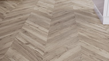 Howdens Decorative Fast Fit Chevron Light Oak