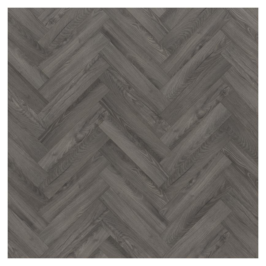 Howdens Professional V Groove Herringbone Mid Grey Oak Laminate Flooring 0.87m² Pack