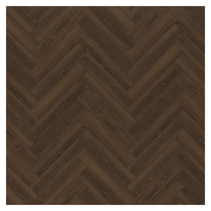 Howdens Professional V Groove Herringbone Brown Oak Laminate Flooring 0.87m² Pack