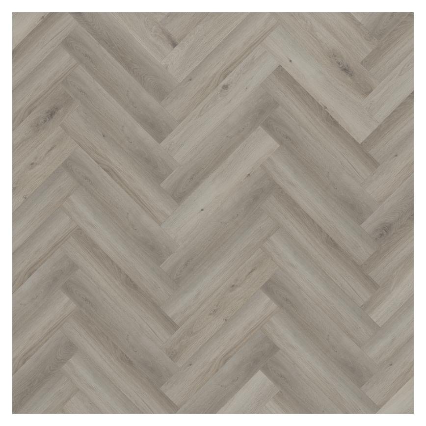 Howdens Herringbone Grey Oak Laminate Flooring 1.238 m² Pack Cut Out