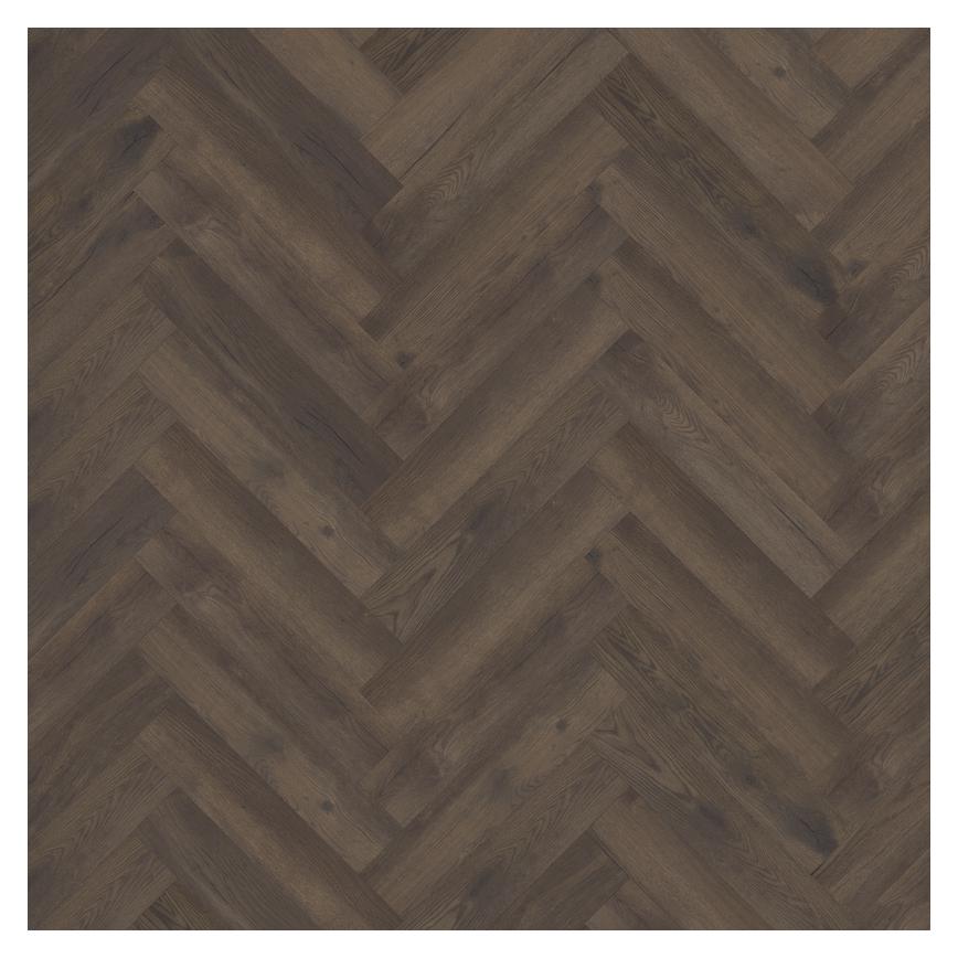 Howdens Herringbone Dark Oak Laminate Flooring 1.238 m² Pack Cut Out