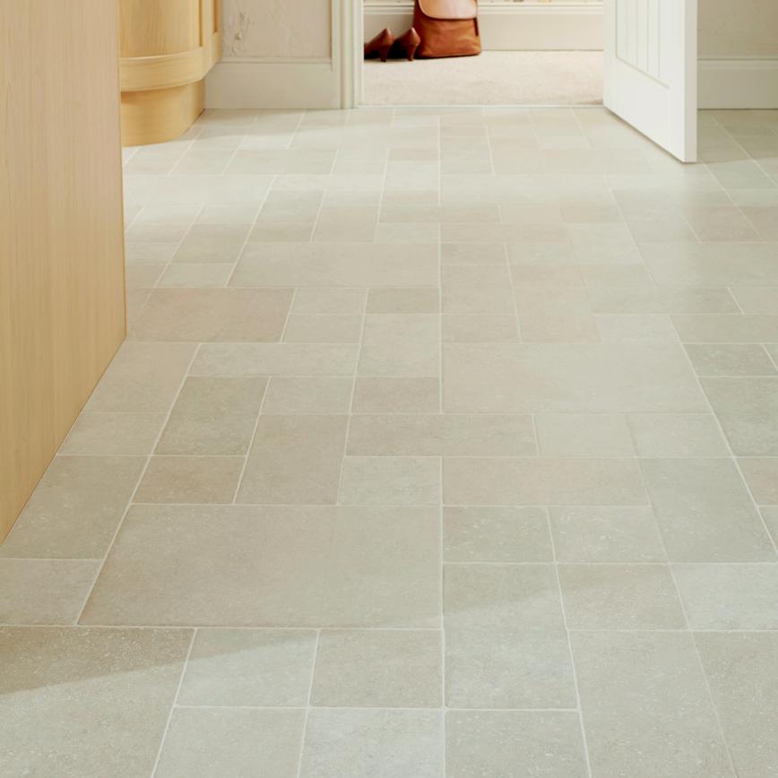Howdens Professional Continuous Light Stone Tile Effect 