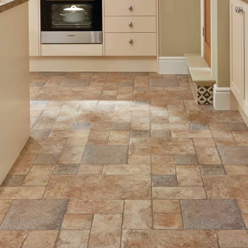 Howdens Professional Continuous Natural Stone TileEffect Flooring 2