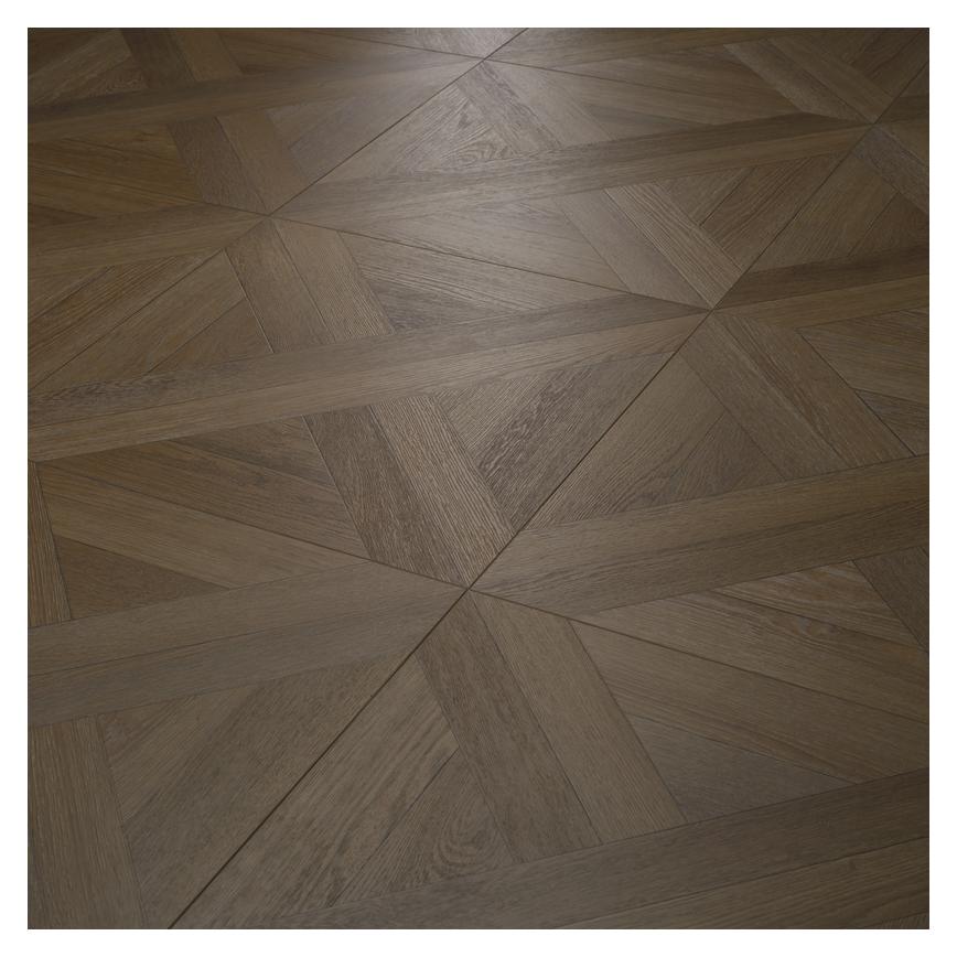 Oake and Gray Heritage Oake Basket Weave Parquet Rigid Vinyl Flooring Angle