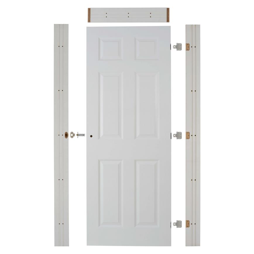 Pre-finished Middleweight Colonial 6 panel grained door kit