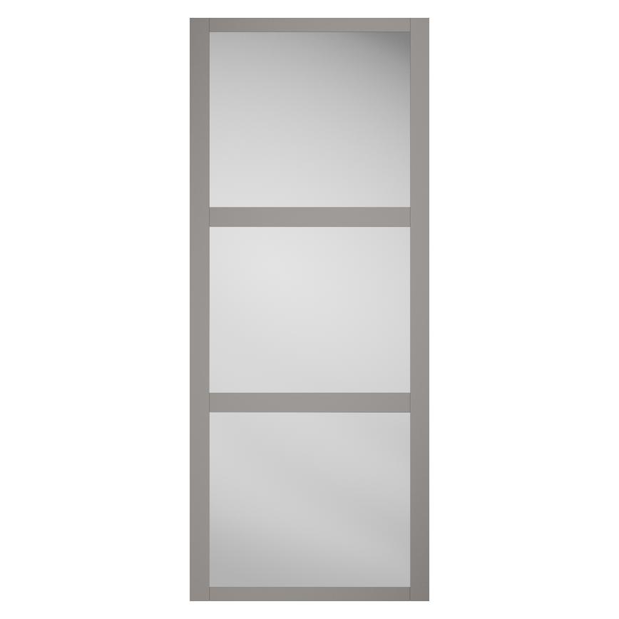 Dove Grey Shaker Frame Panelled Mirrored Wardrobe Door