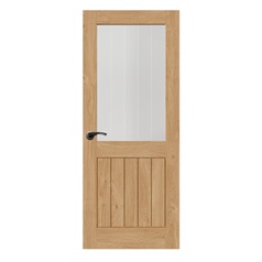 Howdens Holdenby Oak Pre-finished Glazed Door