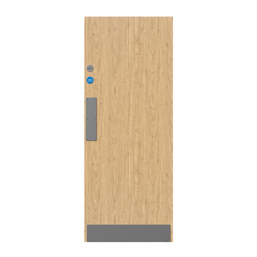 Howdens Llandow Oak Foil Flush FD30 Fire Door Howdens