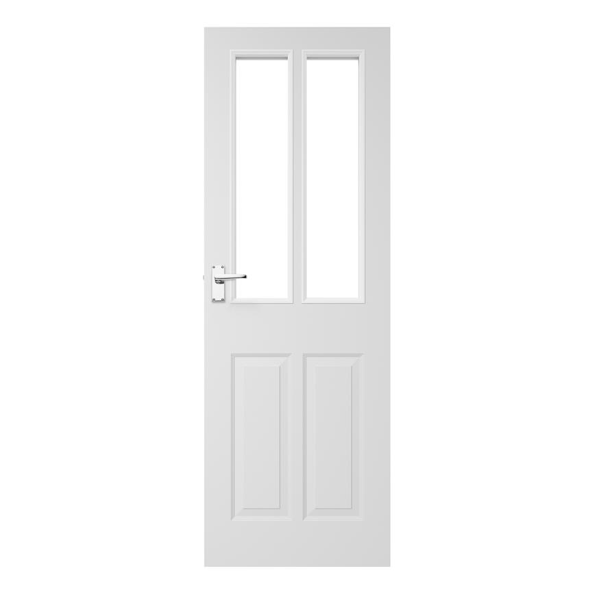 Image of the 4 panel grained clear glazed door