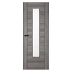 Daytona Grey laminate glazed 2'6 Door Cut Out