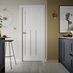 Primed 1930s door in white