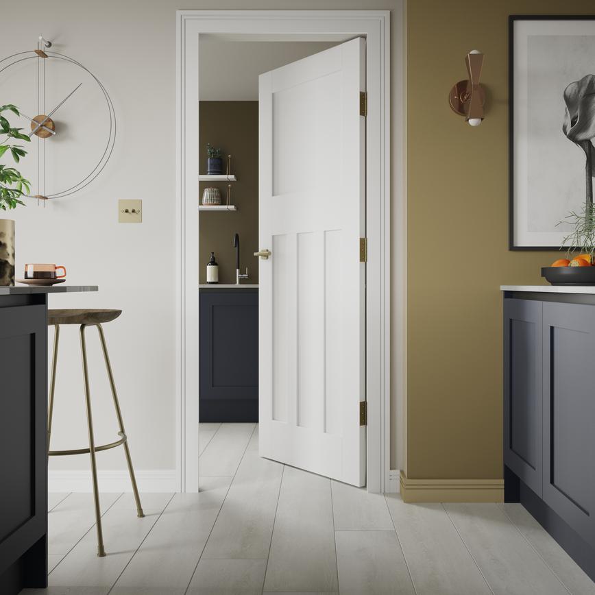 Primed 1930s White door