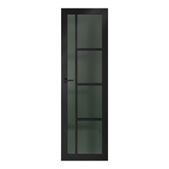 2'0" Harlem Pre-Fnished Black Panel Glazed Door