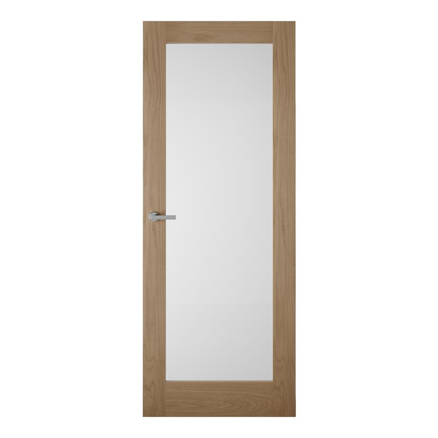 Howdens Shaker Oak 6'6" x 2'6" 1 Panel Clear Glazed Door