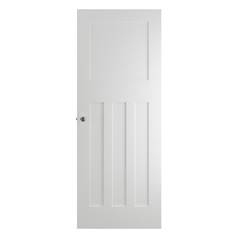Howdens 1930s 6'6 x 2'6" White Primed 4 Panel Door"