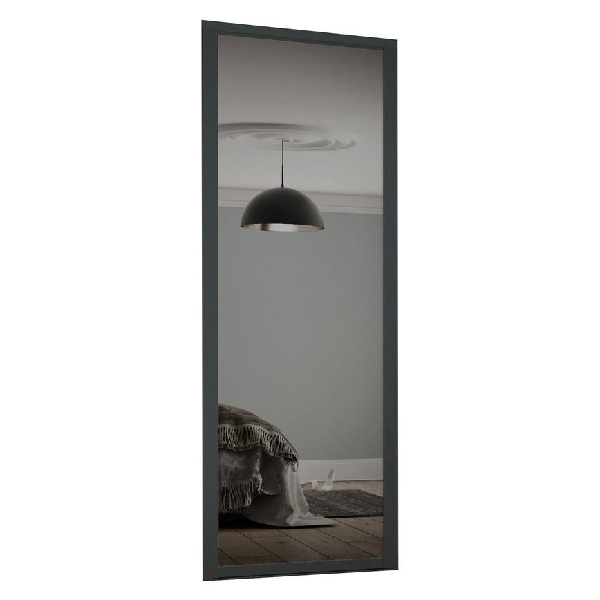 Graphite Mirrored Sliding Wardrobe Door