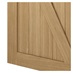 Pre Finished Door Barn Oak Angle Cut Out Angle Close Up