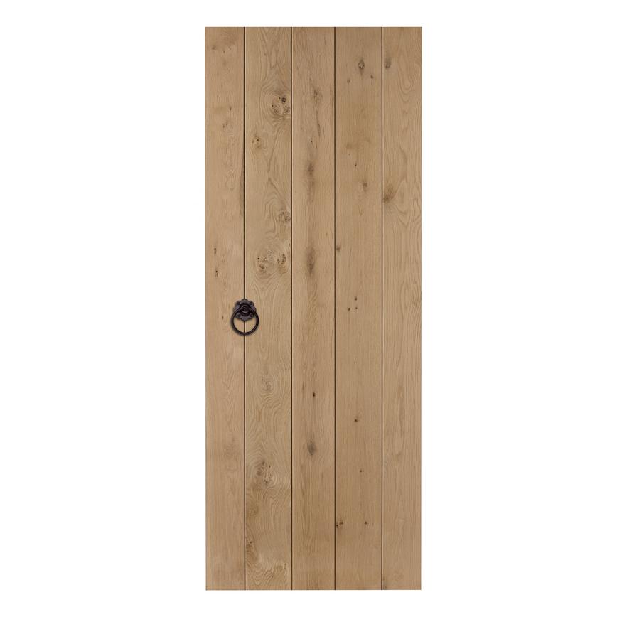 Howdens Solid Rustic Ledged Oak Door