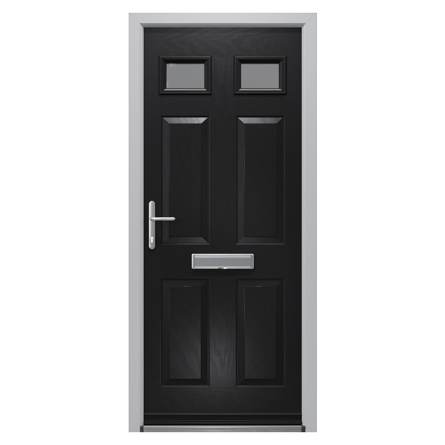 Carlton Glazed Black Composite Door