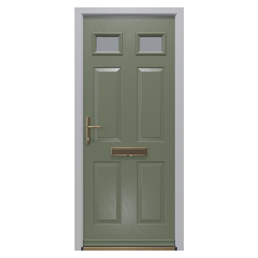 Carlton Glazed Sage Green Composite Door
