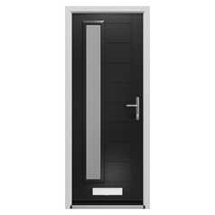 Monza Black 870mm Left Hand Composite Door