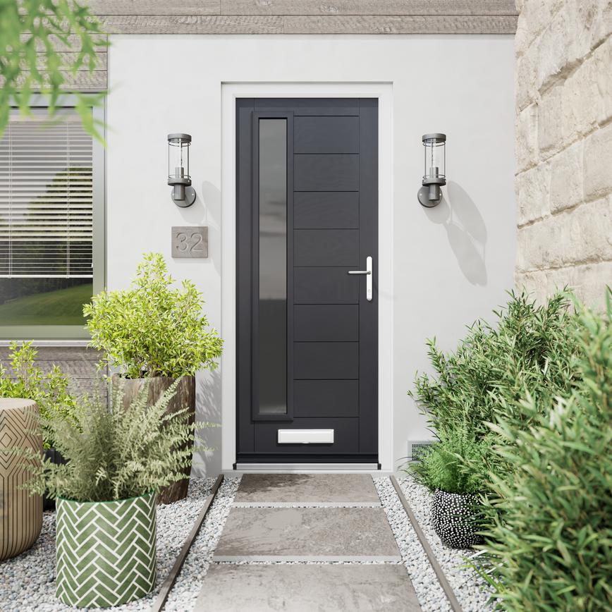 Monza Anthracite 920mm Left Hand Composite Door