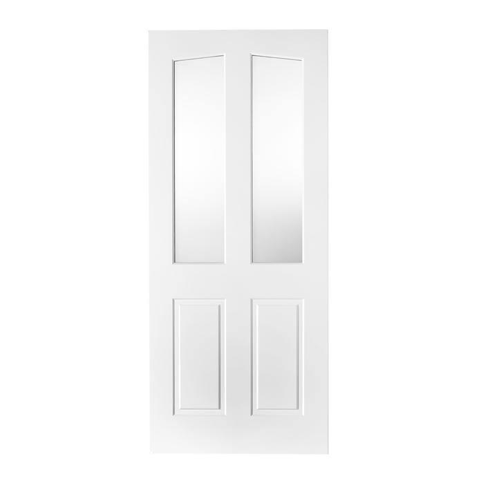 Howdens Richmond White Primed Glazed External Door