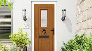 Kingston Oak 870 Left Hand Composite Door Cameo