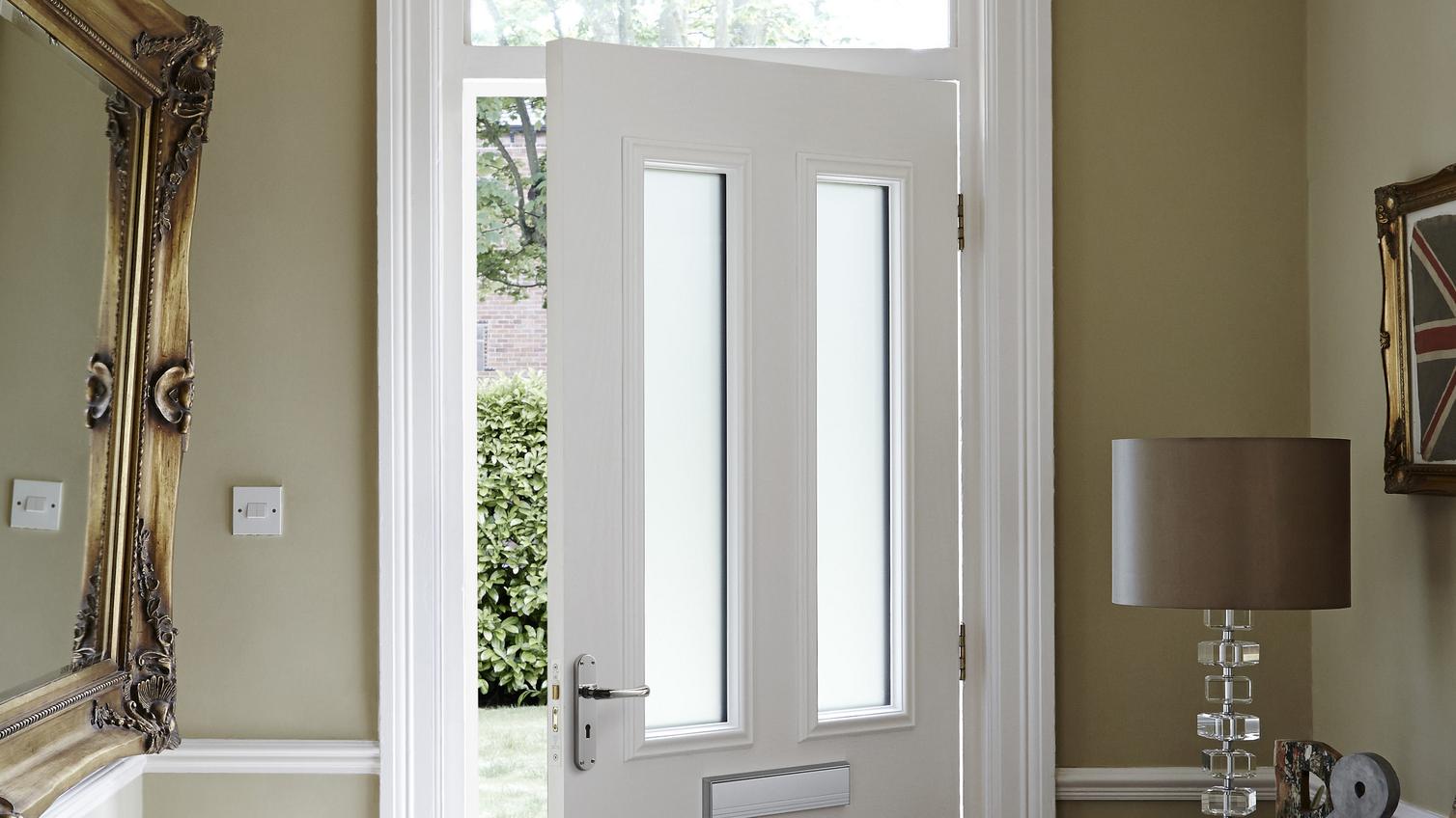 2 Light Glazed White Composite Doors