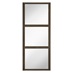 Shaker Walnut Frame Mirrored 914mm x 2225mm Sliding Wardrobe Door