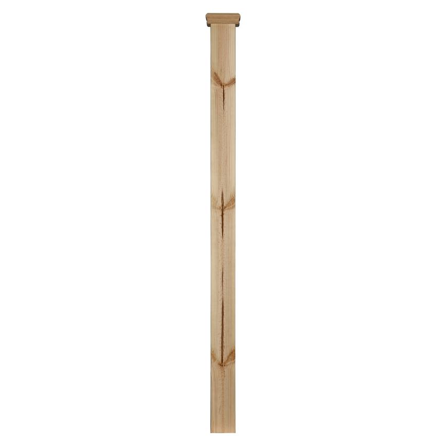 Redwood Square Newel Post with Cap