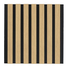 Howdens 2.4m x 600mm Clear Oak Veneered MDF Acoustic Slatted Wall Panelling